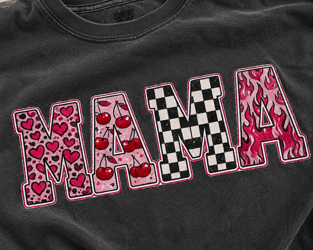 MAMA Mixed Print Tee