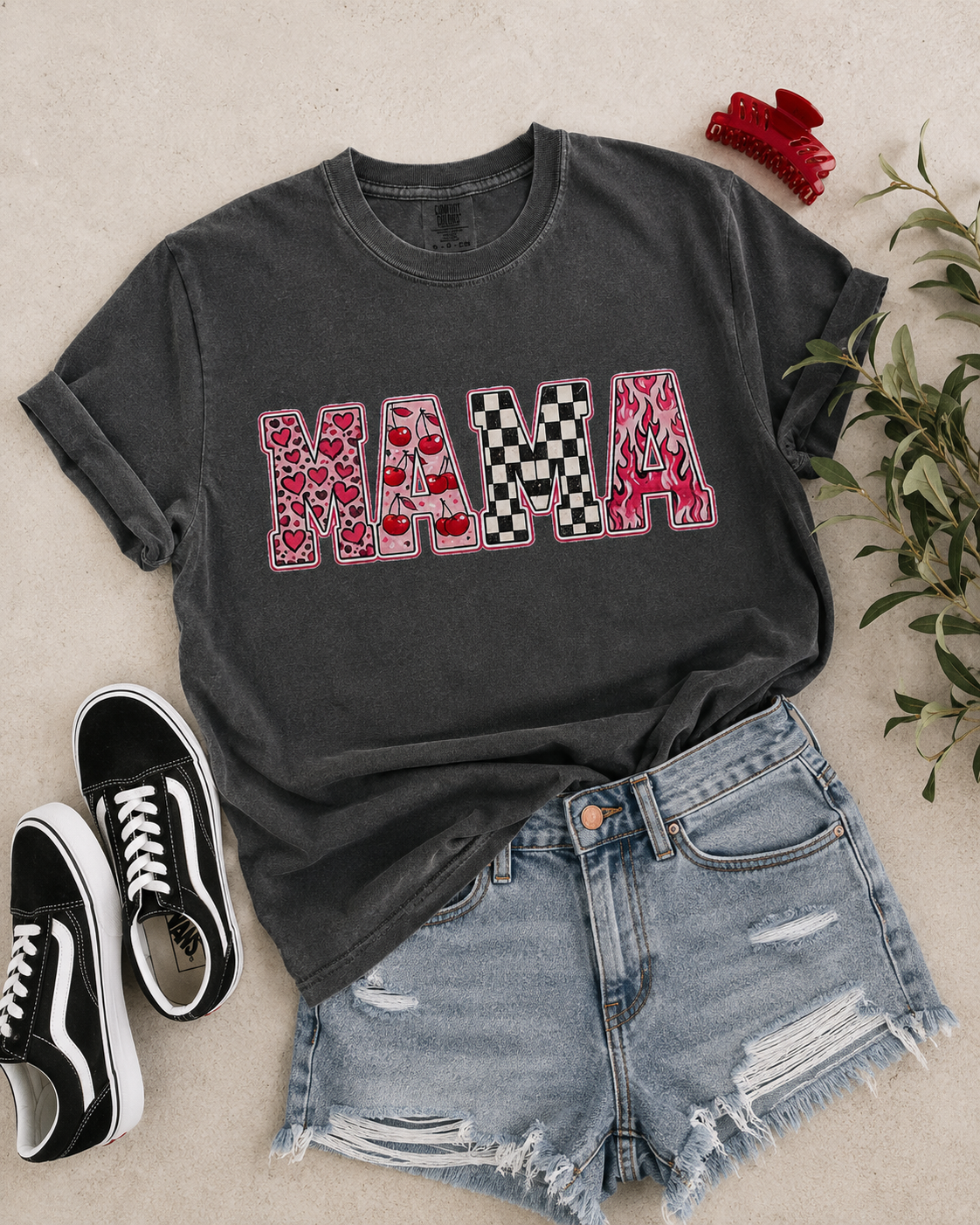 MAMA Mixed Print Tee