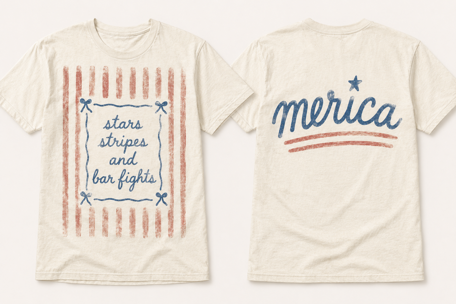 Stars Stripes & Bar Fights (front/back)