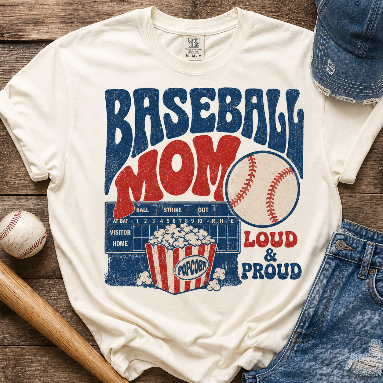 Retro Baseball Mom