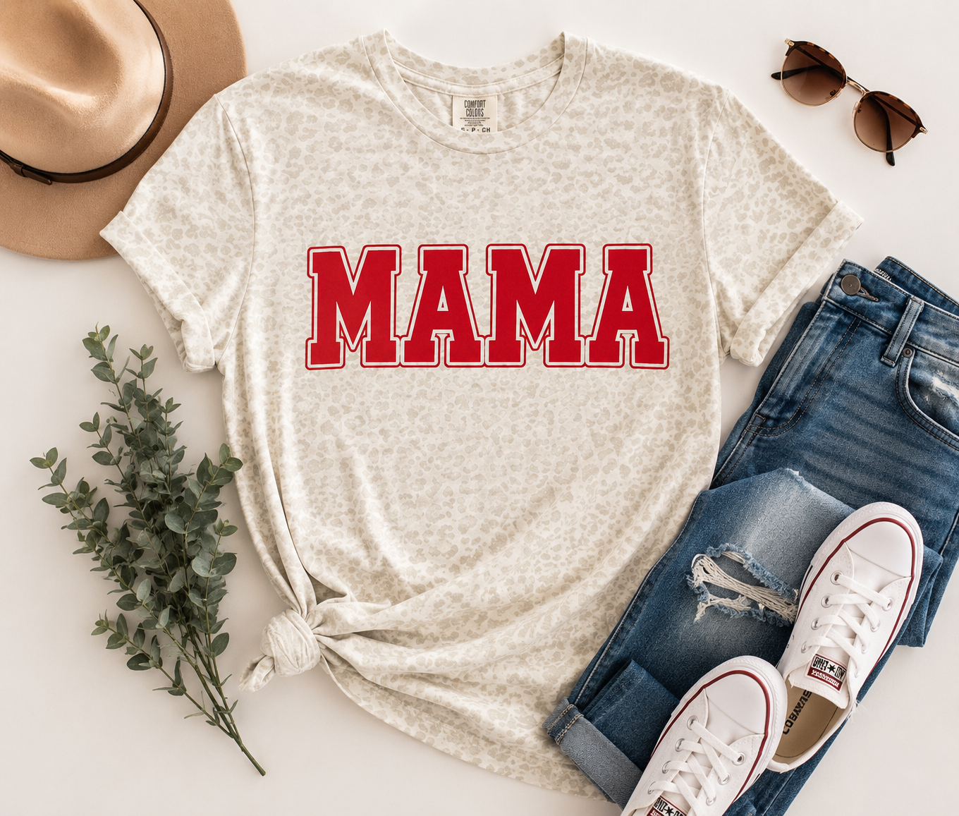 Cherry Red MAMA Tee